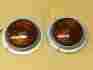 1173 Do Ray Vintage Pair Do-ray Marker Lights Nos Truck Amber Glass Travel Trailer Old