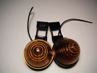 2-35 Dietz Vintage Pair Of Amber