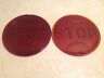 2789 Unknown Pair Vintage Red Glass Stop Early Automobile Truck Light