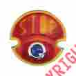 28-21211-1 Eckler S Model A Ford Tail Light Lens Glass Red With Amber Stop Blue Dot