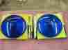 3-8502b Two Vintage Nos Balkamp 7 Inch Blue Plastic Lens Rat Rod