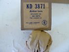 3871 Kd Vintage Glass Amber Warning Light Lens