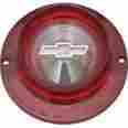 40-166744-1 Premier Quality Products Full Size Chevy Back-up Light Lens With Chrome Bowtie Logo 1963