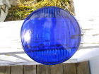 7241 Columbus Metal Products Vintage Blue Glass Warning Lamp Lens