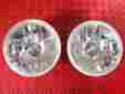 7405c Rpc 7 Inch Headlight Set With H 4 Halogen Bulbs Clear Center Dot Tri Bar