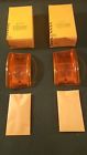 C3uz-13209a 7832-7833 Dietz Pair Vintage Nos Ford Econoline Amber Parking Lamp Lenses