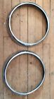 8111118 Nash Original Metropolitan Head Light Chrome Trim Ring Headlight Pair