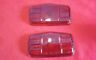 924653 Guide Pair Of Vintage Pontiac Tail Light Lenses Red Glass