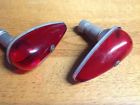 A-375-l Pair Red Glass Clearance Lamp Hall Trailer Truck Custom Motorcycle