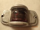 A-7390 Vintage Red Glass And Metal Car Light Lens Columbus Products