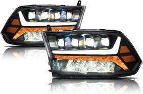 7180093 Alpha Owls Tri Pro Led Headlight For 2009-2018 Ram 1500 Halogen Mdls