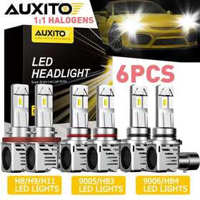 M3-csp Auxito H8 9005 9006 Super Bright H11 Led Headlight Fog Bulb Kit High Low Beam 6500k