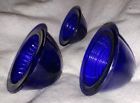 No501-3-oyo Bl 25ko Blue Bee Hive Lenses Circa Lamp Unmarked Total Unbranded