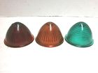 Bl25dc K-d Do-ray Auto Lamp Co S 3 Red Amber Green Glass Light Covers Marker Tail Rat Rod