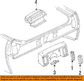 16511886 Cadillac Used Center High Mount Stop Light Fits 1989 Brougham Formal Vinyl Roof