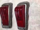 Cb16758 Cb 16758 Set Desoto Red Glass Dehy Lens Chrome Vintage Brake