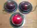 1240 Doray Lqqk Vintage Red Glass Marker Light Lamp Travel Trailer Set 3 Nos