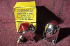 Et-83700 Emgo New Vintage Pair Of Rocket Zeppelin Custom Lights Chrome