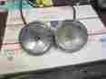 5948504 F3-57 Gm Olds 1957 Oldsmobile Lh And Rh Front Park Light Bezels Guide Oem Nice