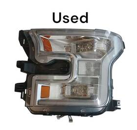 Fl34-13006-bt Ford Used 2015 16 F150 Lh Drivers Side Headlight Xenon Lamp Chrome