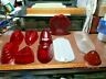 Grote Vintage Auto Lenses Good Amber White Pair Damaged Red