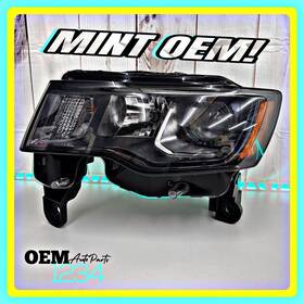 68266647 Jeep 2016-2021 Grand Cherokee Oem Black Halogen Headlight Left