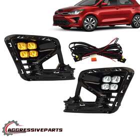 Arps15003bk Jx Daytime Running Light For Kia Rio 2021-23 Led Front Bumper Turn Signal Fog Lamp