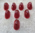 Kd517 Kd 8 Nos Red Glass Cab Marker Lens Vintage Guide Lights
