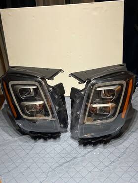 92101s9100 Kia Nice 2020-2022 Telluride Led Silver Bezel Pair Headlights Lamps Oem