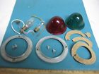 L450 Vintage Set Of Two Glass Marker Light Lens And Parts