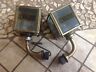 Levallois Antique Pair Brass Phares Auteroche Vintage Automobile Light Glass