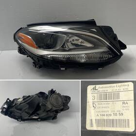 166-820-20-59 Mercedes-benz 2016-2018 Gle Class Gle350 Gle550 Headlight Passenger Side Oem