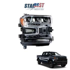 84621851 Munirater Right Side Led Headlight Headlamp Clear Lens For 19-20 Chevrolet Silverado 1500
