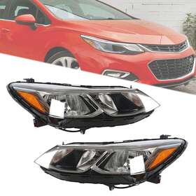 Gm2502428 Munirater For 2016-2019 Chevrolet Cruze Sedan Pair Headlights Set Chrome Left Right Side