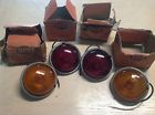 No.52 Dietz Lqqk Vintage Set Nib Red Amber Marker Light Lamp Travel Trailer
