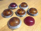No.86 Marker Clearance Lamps Amber Glass Red Lens Truck Trailer
