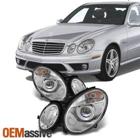 Mb2502108 Oemassive Fit 2003-2006 Mercedes Benz W211 E-class Projector Headlights 04 05 06 Halogen
