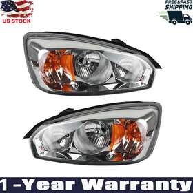 Sinocmp 098395024070 Pair Of Headlights For 2004-08 Chevy Malibu Headlamps Chrome Housing Lh Rh 3.5l