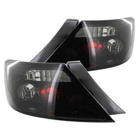 Lt-cv062bb-tm Spec-d Tuning For Glossy Black 2006-2011 Honda Civic 2dr Coupe Smoke Tail Brake Lights 06 07
