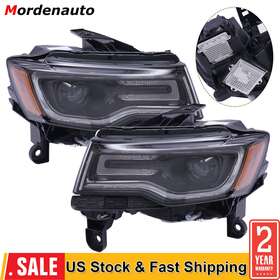 68266647ah Tbvechi 2x For 2016-2021 Jeep Grand Cherokee Led Xenon Headlights Headlamps Left & Right
