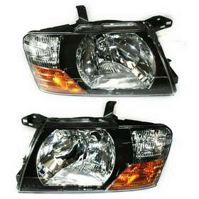 Mn133751 Tbvechi Pair Headlights Headlamp Led Projector Front For 00-06 Mitsubishi Pajero Montero