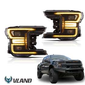 Vlsyaa-f150-2042ba2 Vland Full Led Headlights For 2018-20 Ford F150 Xlt Xl Ssv King F-150 Head Lamps