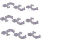 W-064 1970-1981 Dome Lamp Wiring Harness Clip Set 9 Pieces
