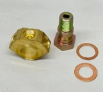 1939-1956 Ford Big Trucks Brake Master Cyl Outlet Fitting & Bolt 91T-2076-S. Fixed Price $24.50.