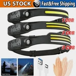 Cob Led Headlamp Usb Rechargeable Headlight Bar Band Torch Work 6000K. Fixed Price $549.99.