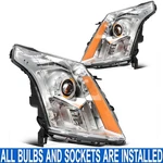 Chrome Pair/set Projector Headlight Assembly W/ Bulbs For Cadillac Srx 2010-2016. Fixed Price $185.99.