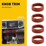 Red Gps Navigation Screen Volume, Tune Knob Ring Covers For 16-23 Toyota Tacoma. Fixed Price $12.34.