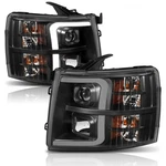 Anzo For Chevy Silverado 1500 2007-2013 Projector Headlights Plank Style Black. Fixed Price $818.05.