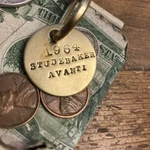 1964 Studebaker Avanti Brass Key Fob. Fixed Price $14.95.