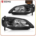 For 2001 2002 2003 Honda Civic Headlights Assembly Black Housing Headlamps Pair. Fixed Price $89.99.